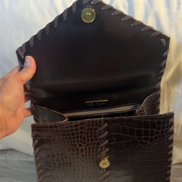 SOLD-SOLD Vintage YSL top handle flap bag stitched crocodile leather - Picture 7 of 9